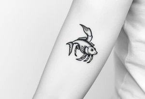 zodiac sign "pisces + cancer" tattoo idea