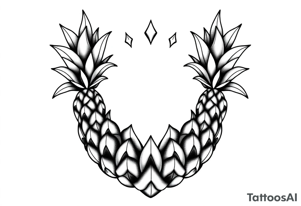 Crown pineapple vagina , tattoo idea