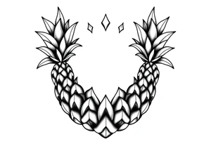 Crown pineapple vagina , tattoo idea
