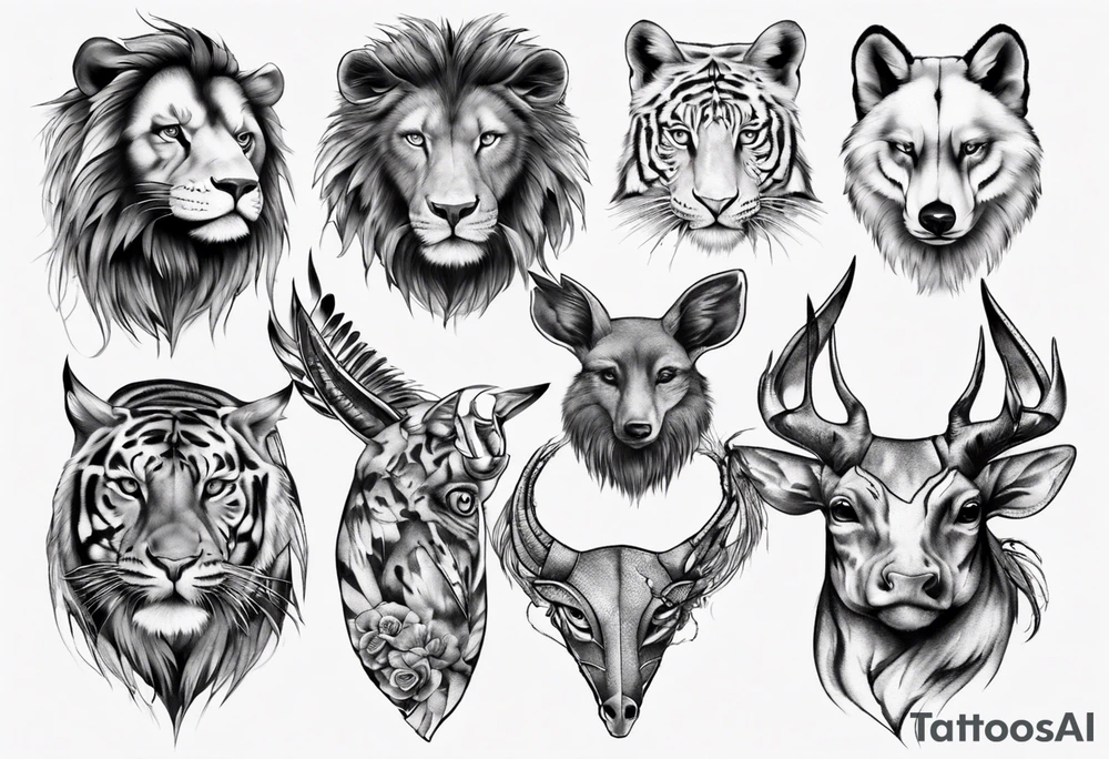 animal realistic tattoo idea