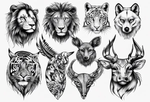 animal realistic tattoo idea