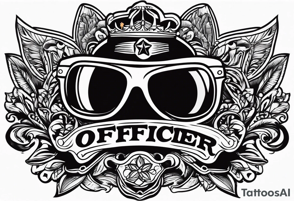 Officer Sunglasses tattoo idea