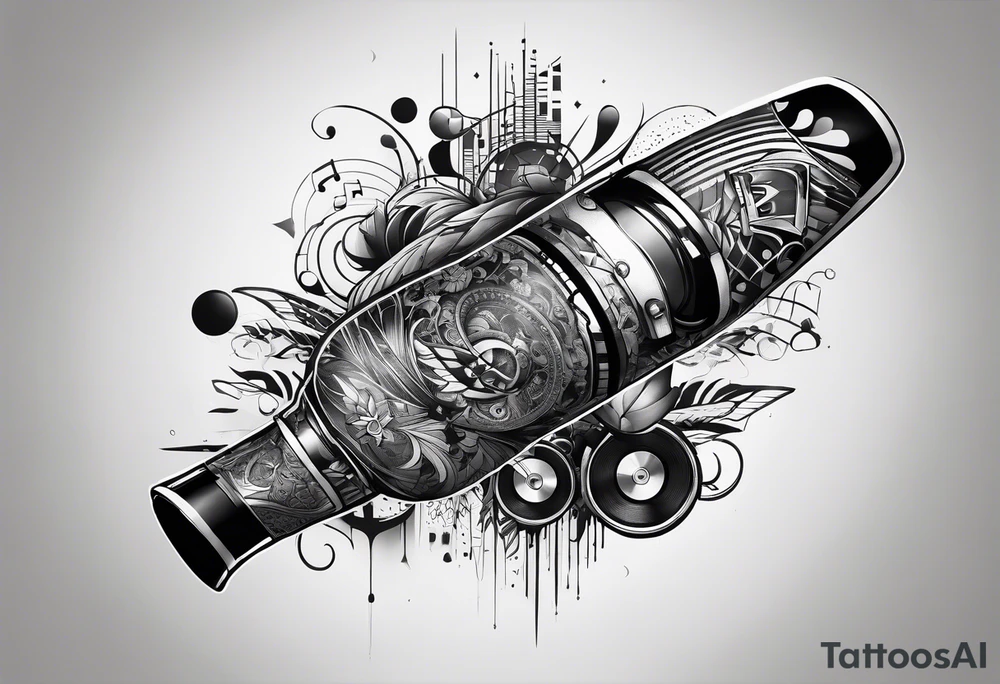 A forearm tattoo about electronic music tattoo idea