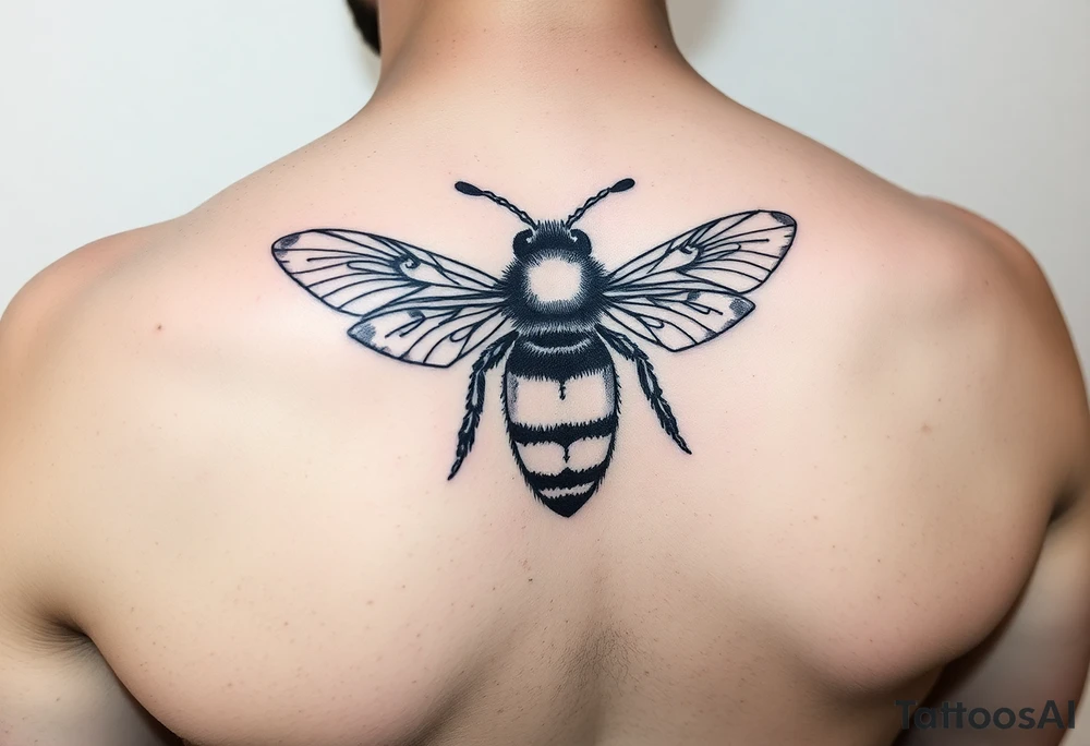 ליאורה) hidden in a bee tattoo idea