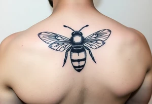 ליאורה) hidden in a bee tattoo idea