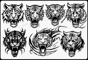 tiger fighting with a dragon tattoo idea