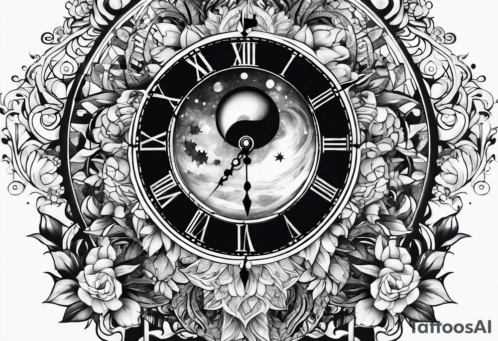 Time cosmic tattoo idea