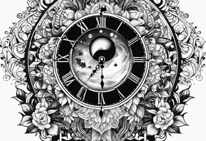 Time cosmic tattoo idea