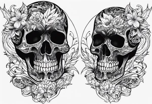Burning skeleton tattoo idea