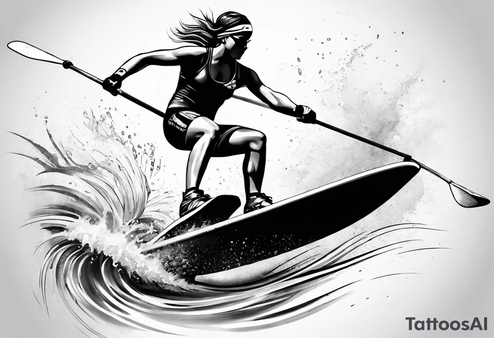water skier tattoo idea
