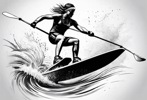 water skier tattoo idea