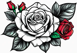 beautiful rose tattoo for buttcheek back upper thigh, streetstyle, urban, hip-hop,rap tattoo idea