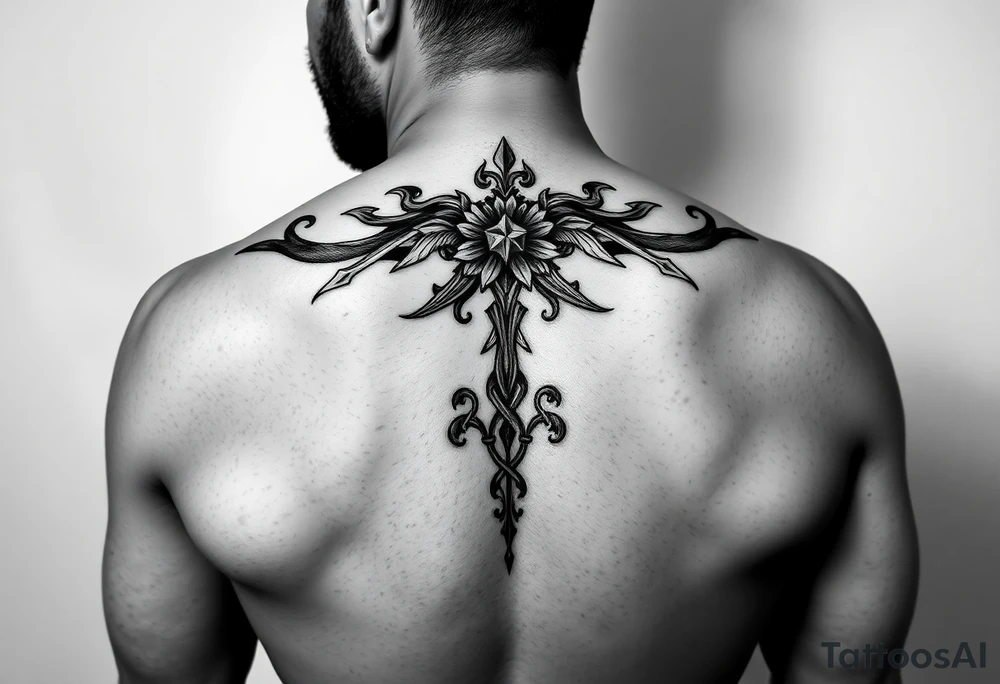 bondage fetish inspired full butt tattoo for a man tattoo idea