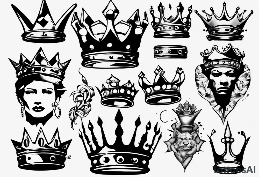 king crown tattoo idea