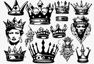 king crown tattoo idea