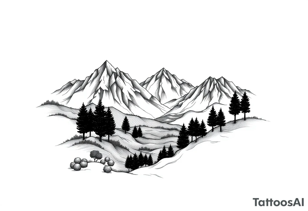 Velaris landscape from ACOTAR tattoo idea