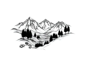 Velaris landscape from ACOTAR tattoo idea