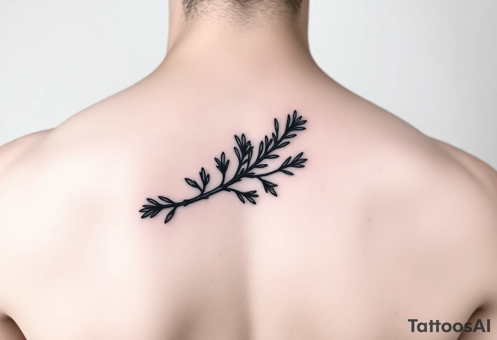 sprig of rosemary tattoo idea