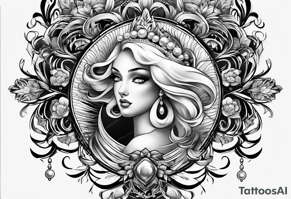 Pearl tattoo that has realistic features tattoo idea