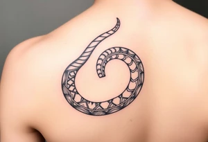 greek god nautilus curve tattoo idea