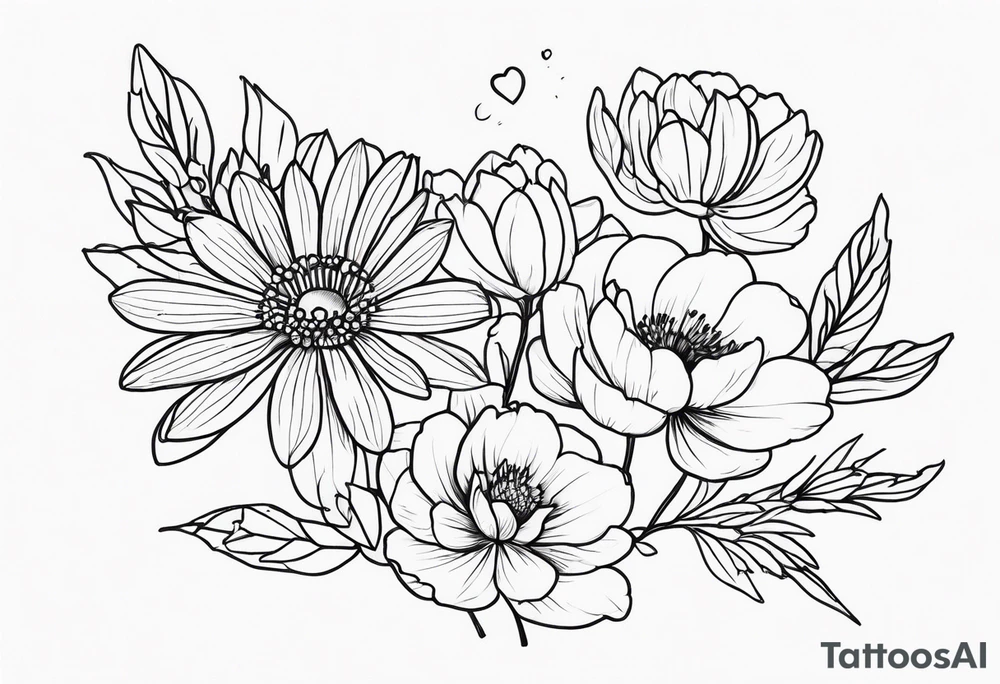 birth flowers january tattoo idea