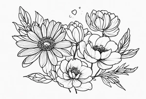 birth flowers january tattoo idea