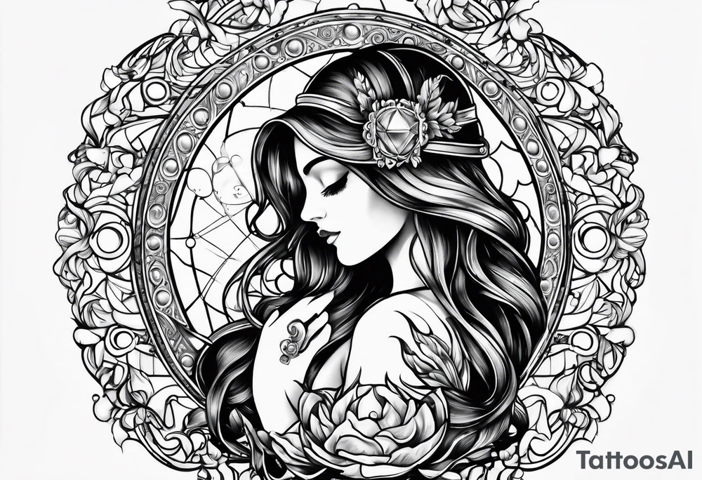 Aquarius, rosary tattoo idea