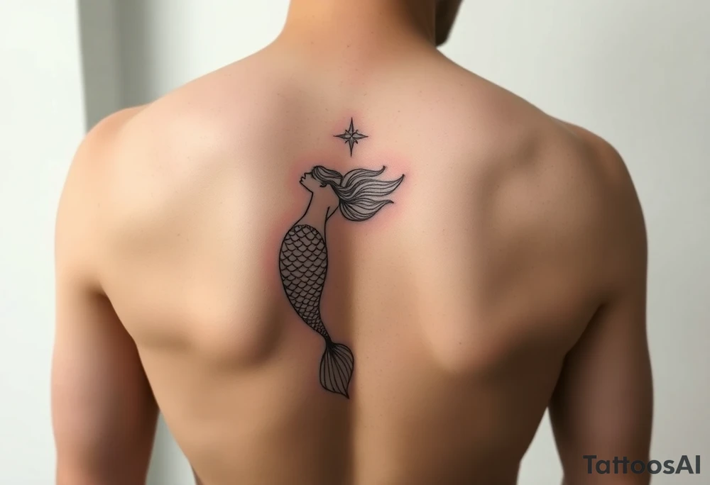 Realistic tattoo on forearm of a mermaid tattoo idea