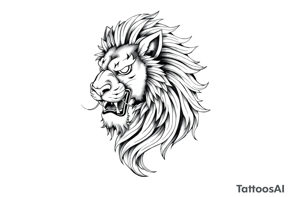 a lion tattoo idea