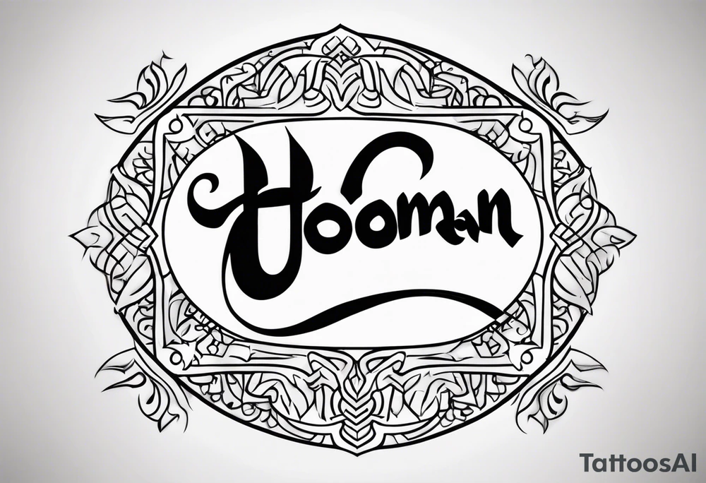 The name Hooman in farsi or tattoo idea