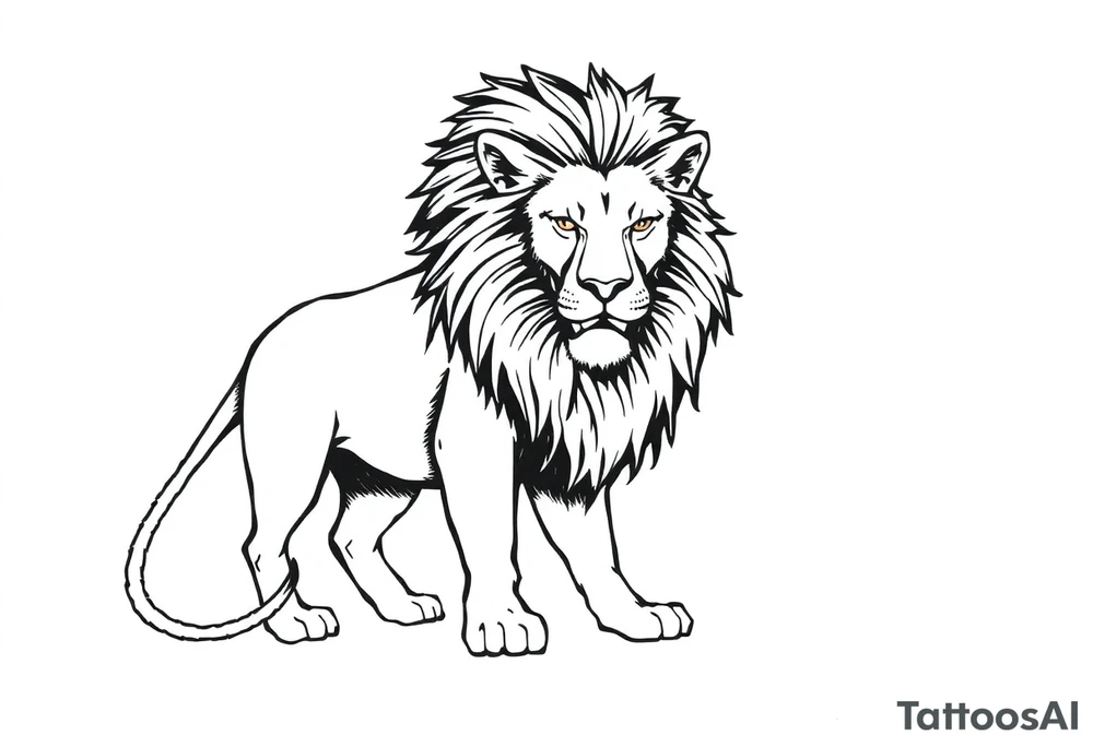 a lion tattoo idea