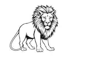 a lion tattoo idea