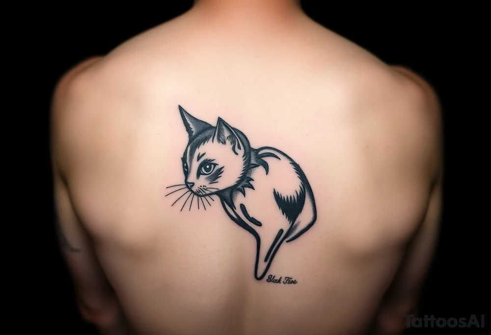 Black Cat tattoo idea