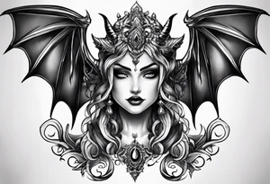 underboob tattoo demon tattoo idea