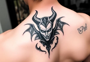 Dark evil maleficent tattoo idea