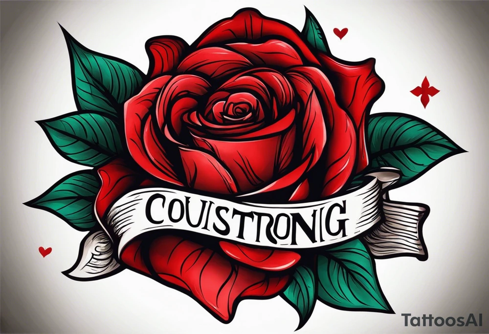 Put Be strong And courageous Do be afraid;  Do not be discouraged  for the lord your god will be with you whenever you go Joshua 1:9 and For god so loved the world that he gave his one and only son that whoever believes in him shall not perish but have eternal. With a red rose and a red cardinal make a right arm sleeve tattoo idea