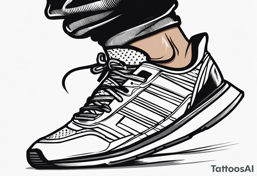 foot race tattoo idea