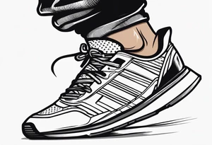 foot race tattoo idea