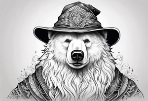 Snow Bear Wizard tattoo idea