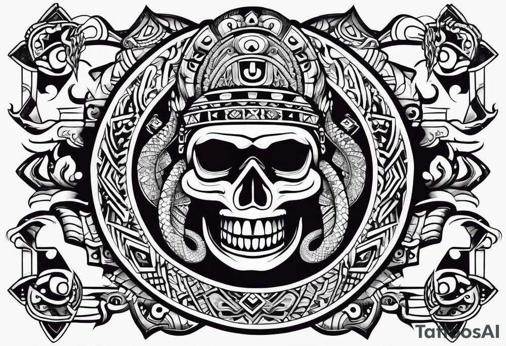 Aztec snake tattoo idea