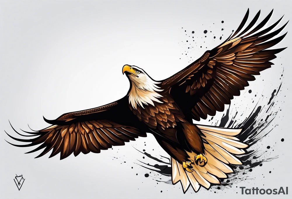 eagle flying tattoo idea