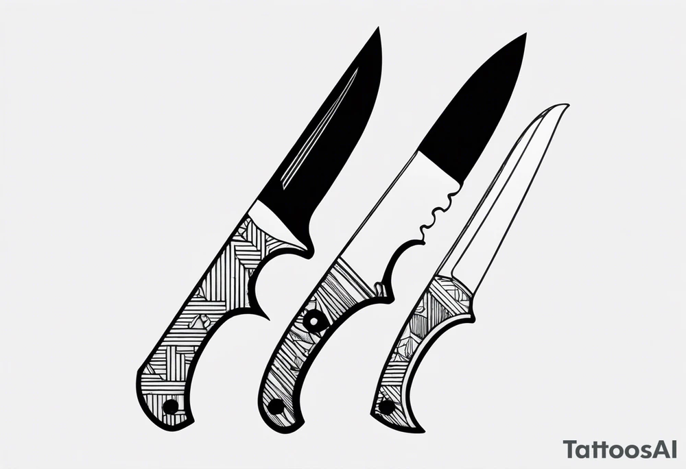 Knife, minimalistic tattoo idea