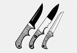 Knife, minimalistic tattoo idea