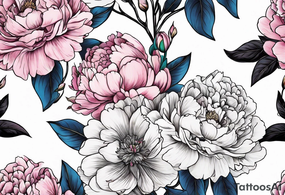 Peonies tattoo idea