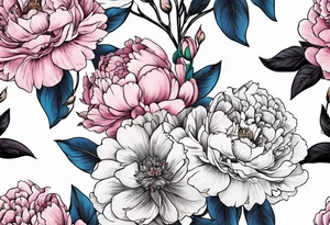 Peonies tattoo idea