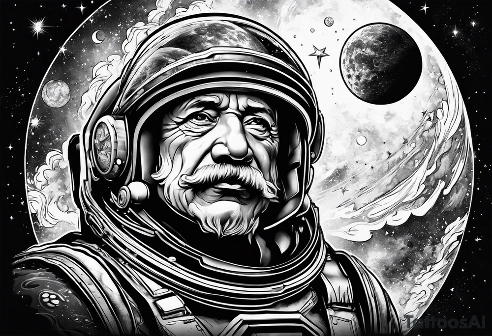 spartan, outer space, einstein tattoo idea