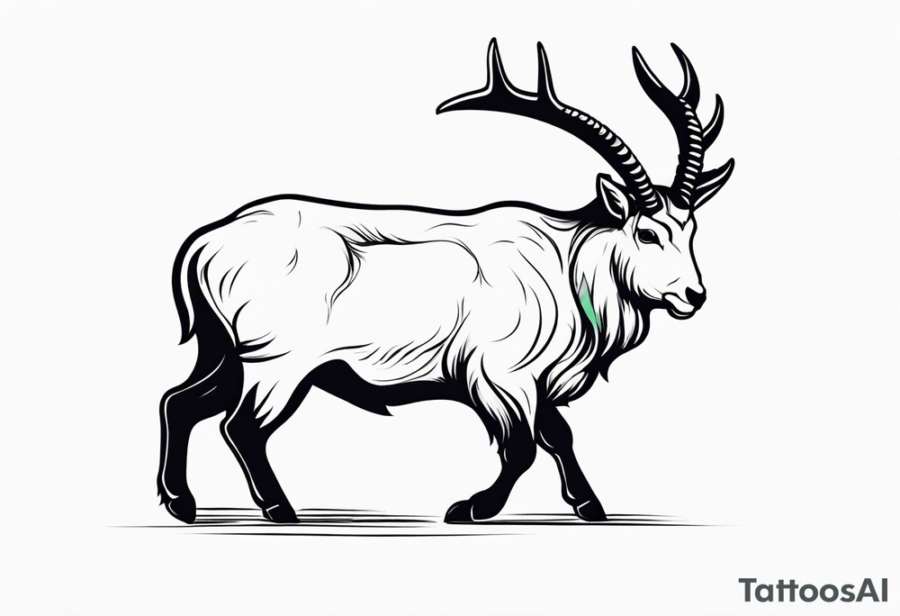 Steinbock mit Schrotflinte tattoo idea