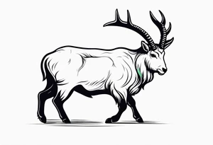 Steinbock mit Schrotflinte tattoo idea