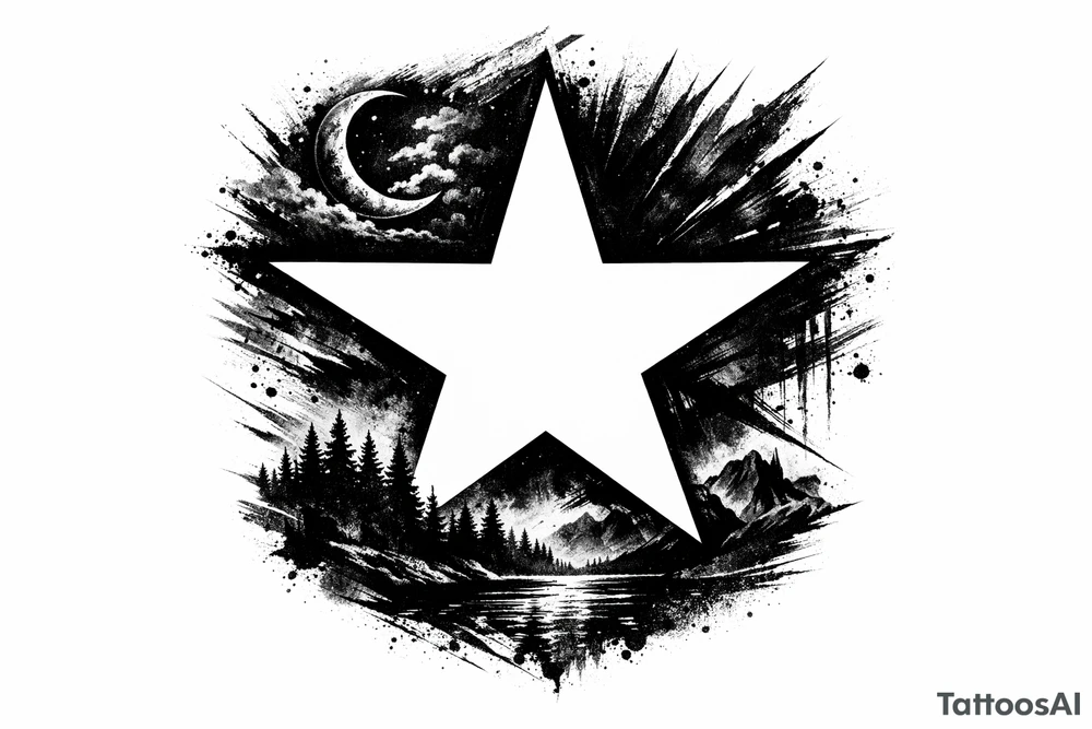 blackstar symbol tattoo tattoo idea
