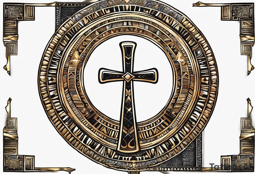 ankh symbol , ancient egyptian pyramids , black Egyptians tattoo idea